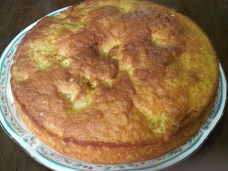 the apple cake I made.